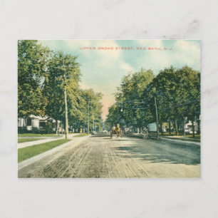 Broad St., Red Bank, NJ 1910 Vintage Postkarte