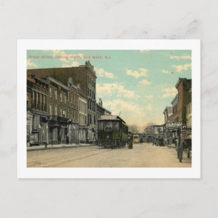 Broad St., Red Bank, NJ Vintage Postkarte