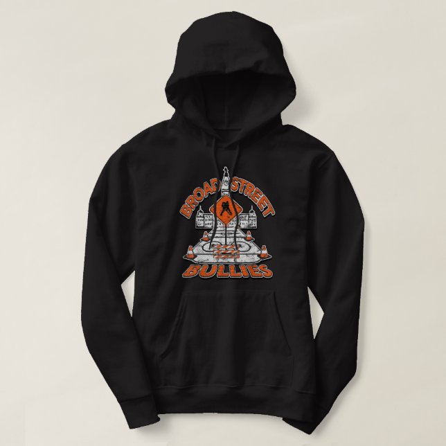Broad Street Bullies Philadelphia Orange und Black Hoodie (Design vorne)