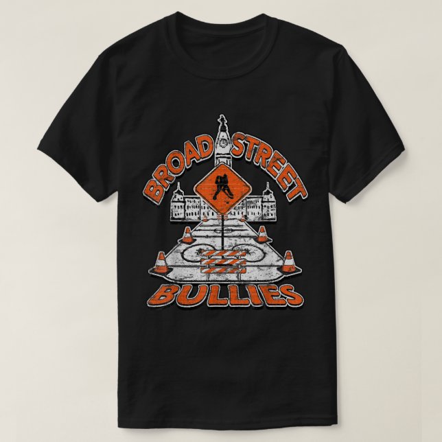 Broad Street Bullies Philadelphia Orange und Black T-Shirt (Design vorne)