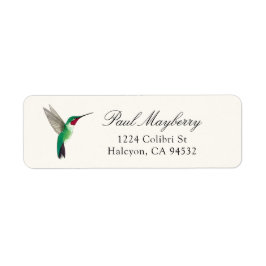 Broad-tails Hummingbird Return Address Label