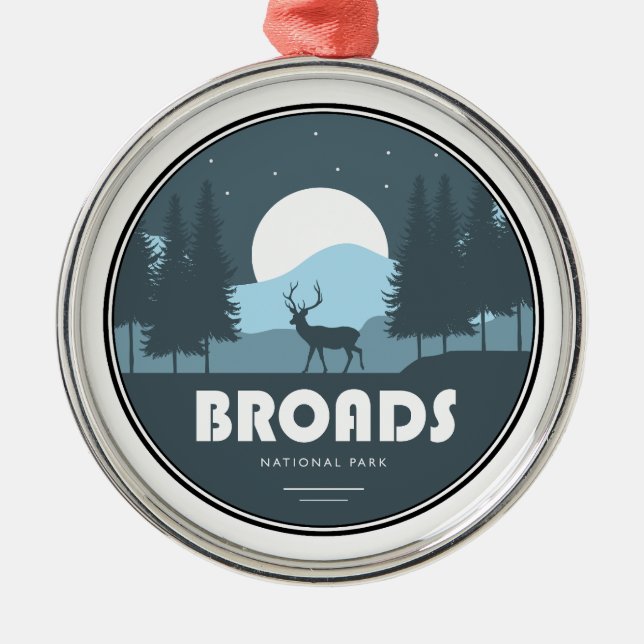 Broads National Park Deer Ornament Aus Metall (Vorne)