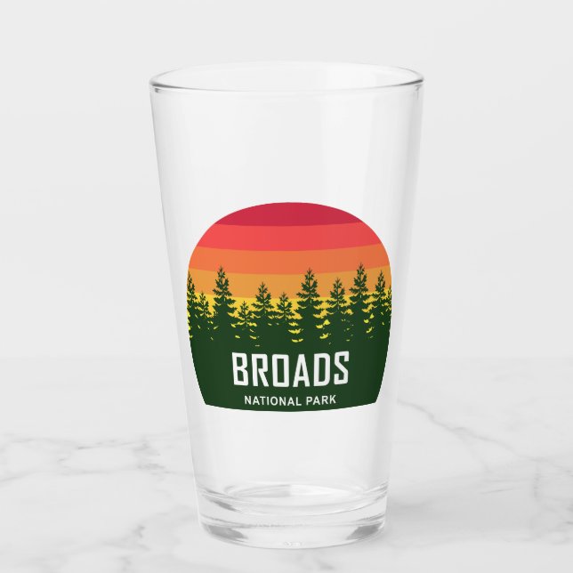 Broads National Park Rainbow Trees Glas (Vorderseite)