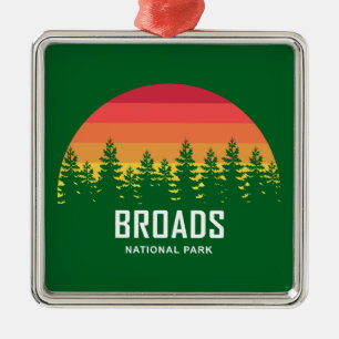 Broads National Park Rainbow Trees Ornament Aus Metall