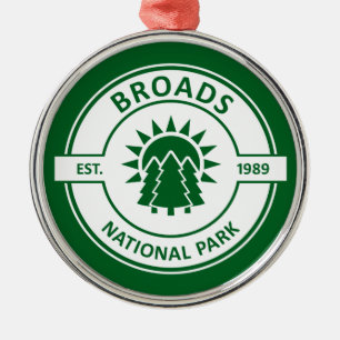 Broads National Park Sun Trees Ornament Aus Metall