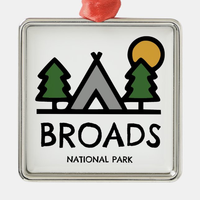 Broads Nationalpark Ornament Aus Metall (Vorne)