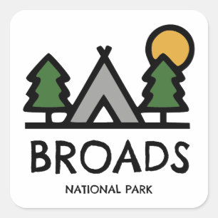 Broads Nationalpark Quadratischer Aufkleber