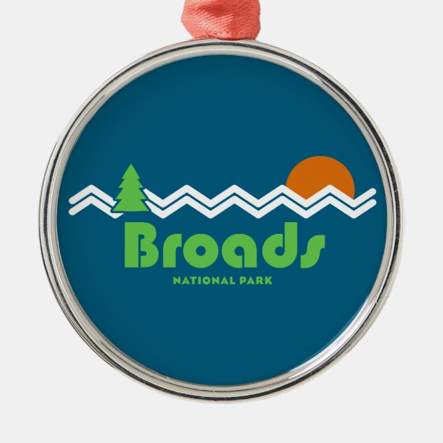 Broads Nationalpark Retro Ornament Aus Metall (Vorne)