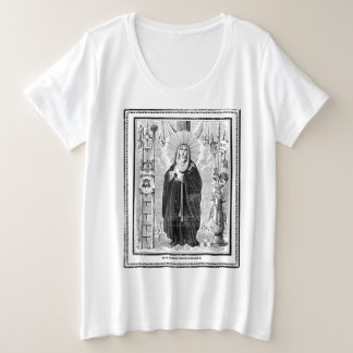 Broadsheet with the Virgin of Sorrows Große Größe T-Shirt