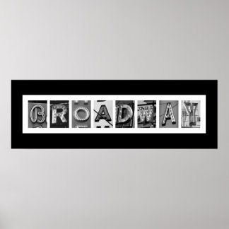 BROADWAY Architektur Typografie Poster