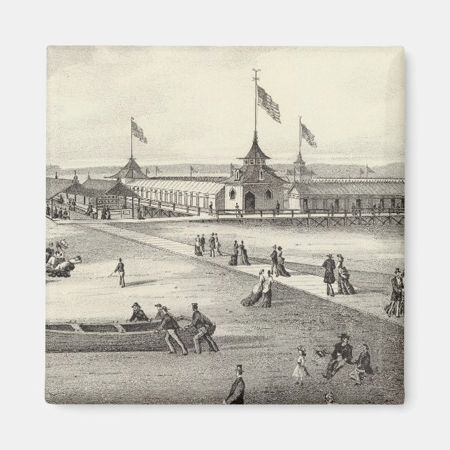 Broadway Bathing Ground, Ocean Grove, NJ Magnet (Vorne)