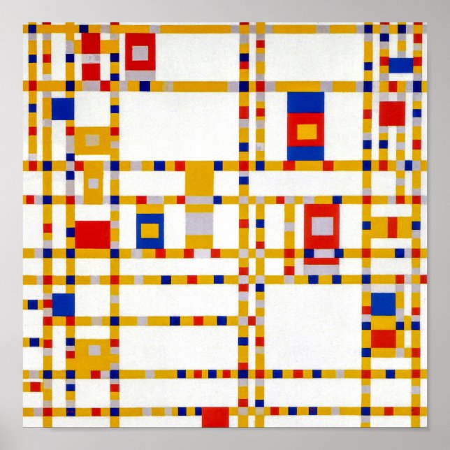 Broadway Boogie Woogie | Piet Mondrian | Poster (Vorne)