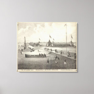 Broadway, das Boden, Ozean-Waldung, NJ badet Leinwanddruck