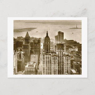 Broadway Downtown, New York City Vintag Postkarte