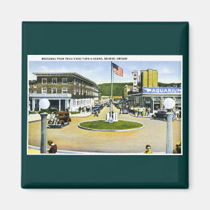 Broadway from Trail's End Turn-A-Round, Seaside, O Magnet