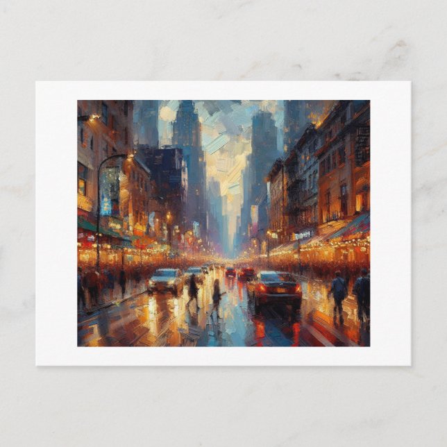 Broadway in the Rain, Postkarte (Vorderseite)