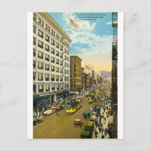 Broadway, Los Angeles 1916 Vintag Postkarte