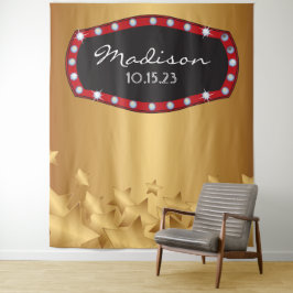 BROADWAY MARQUEE Foto-Op Hintergrund Wandteppich