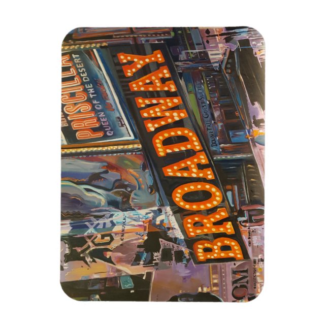 Broadway Neon Lights Magnet (Vertikal)