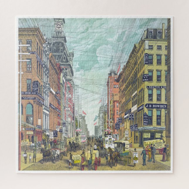 Broadway New York City ca. 1885 Puzzle (Vertikal)
