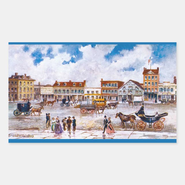 Broadway NYC 1810 Rectangle Stickers (Vorderseite)