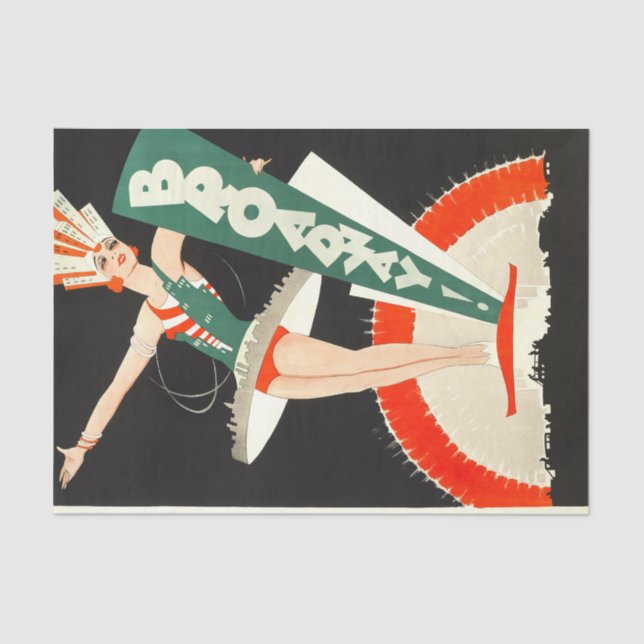 Broadway NYC Great Gatsby Art Artwork Seidenpapier (Vorderseite)