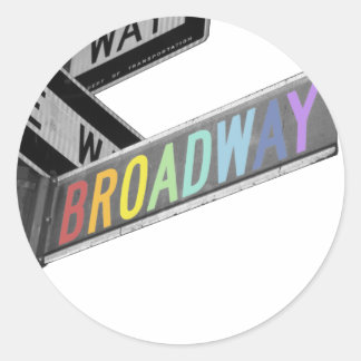 Broadway Runder Aufkleber