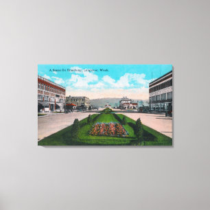 Broadway SceneLongview, WA Leinwanddruck