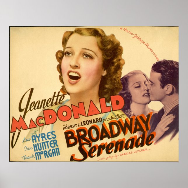 Broadway Serenade ~ Jeanette Mac Donald Poster (Vorne)
