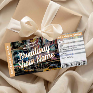 Broadway-Show-Ticket Musical-Theater-Geschenkkarte Einladung