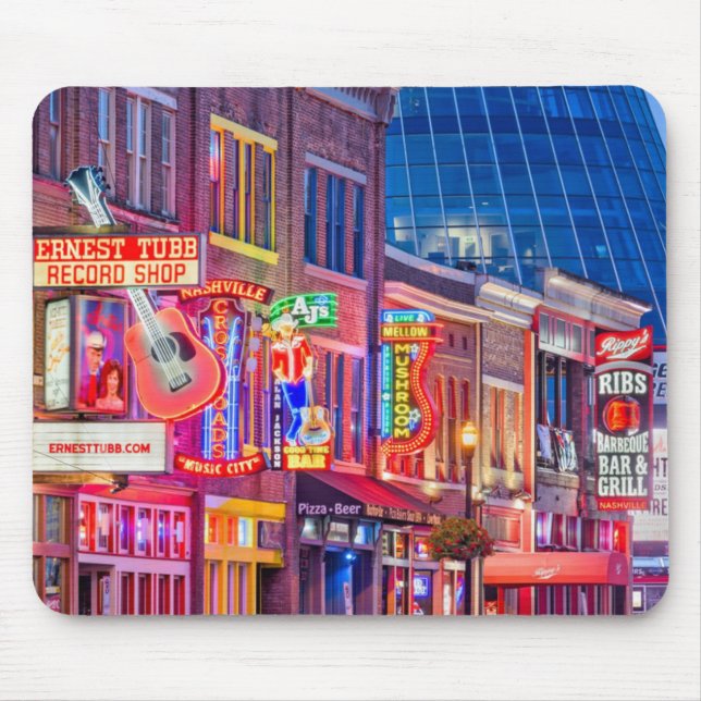 Broadway Street Downtown Nashville Tennessee Mousepad (Vorne)