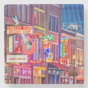 Broadway Street Downtown Nashville Tennessee Steinuntersetzer