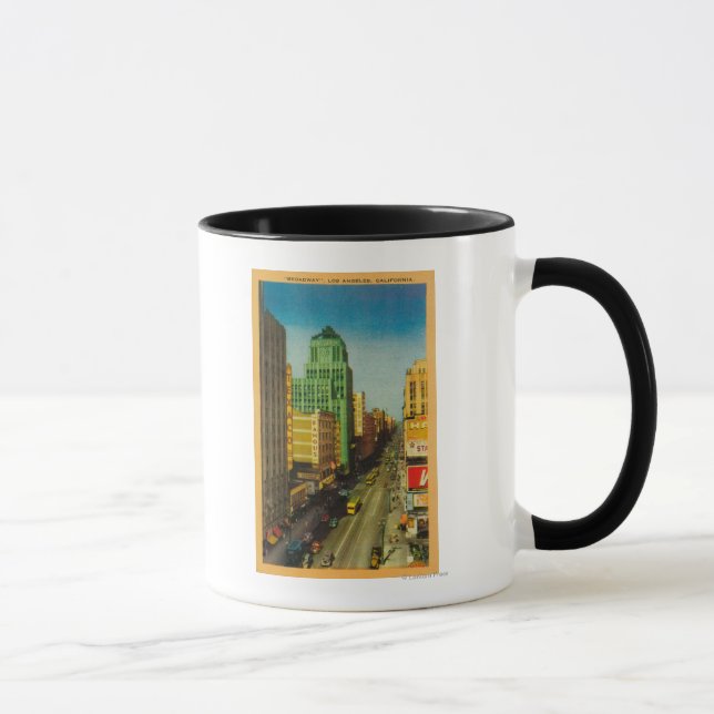 Broadway Street in Los Angeles, CA Tasse (Rechts)