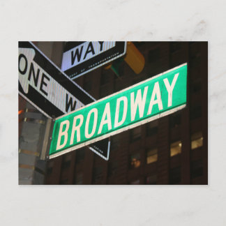 Broadway Street Sign Postkarte