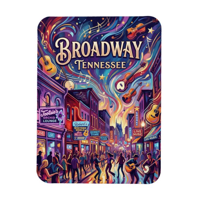 Broadway Tennessee Magnet (Vertikal)