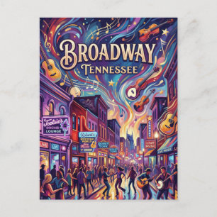 Broadway Tennessee Postkarte