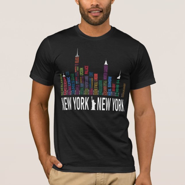 Broadway-Theater - New Yorkskyline-T - Shirt (Vorderseite)