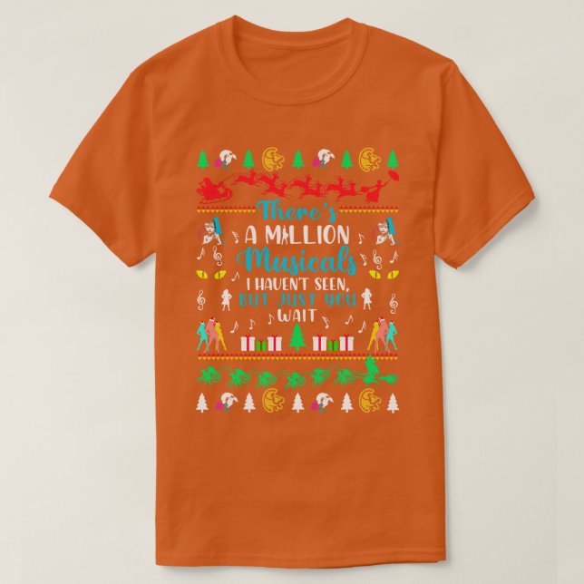 Broadway Theater Ugly Christmas T-Shirt (Design vorne)
