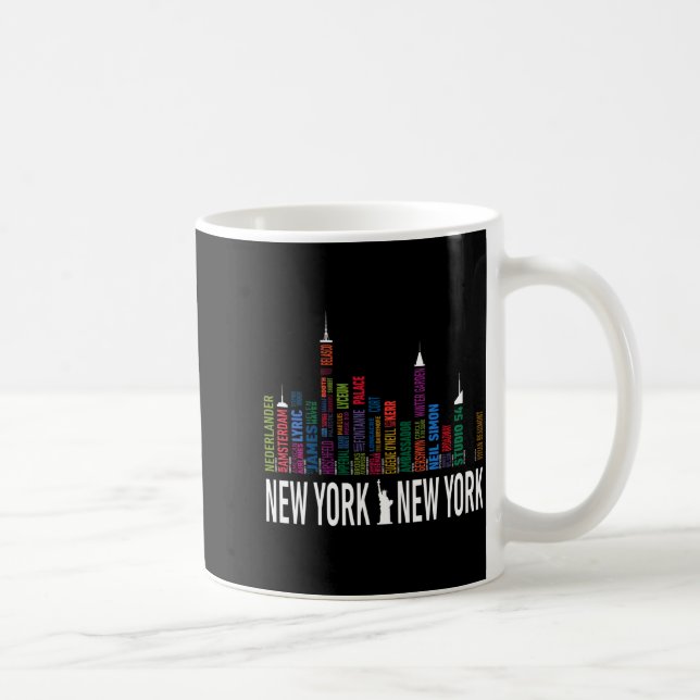 Broadway Theaters New York Skyline  Kaffeetasse (Rechts)