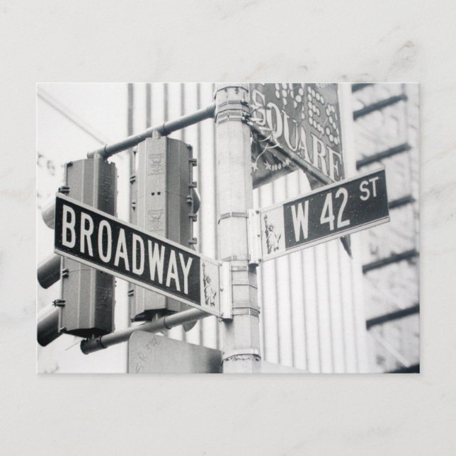 Broadway-Times Square-Postkarte Postkarte (Vorderseite)