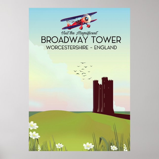 Broadway Tower Worcestershire Travel Poster (Vorne)