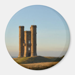 Broadway-Turm im Cotswolds runden Magneten Magnet