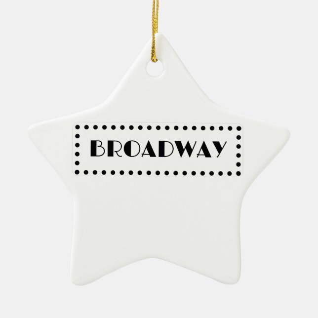 Broadway-Verzierung Keramik Ornament (Vorne)