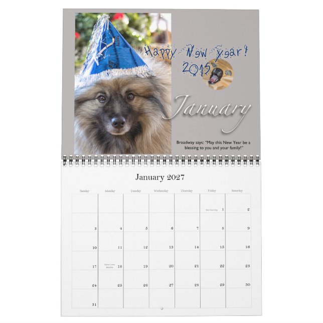 Broadways Hats für Rettungskalender Kalender (Jan 2027)