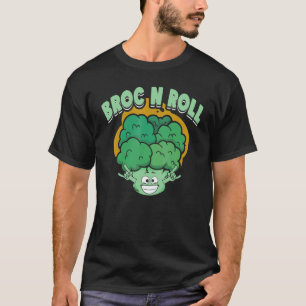 Broc N Roll   Vegan Vegetarisch Brokkoli Gemüse T-Shirt
