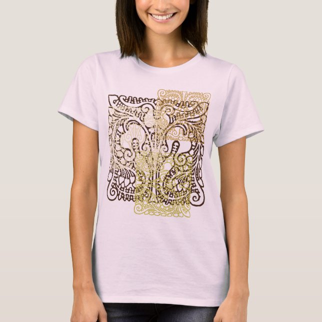 Brocade-Block-Shirt T-Shirt (Vorderseite)