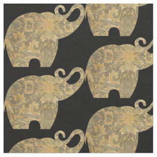 Brocade Elephants Custom Fabric Stoff