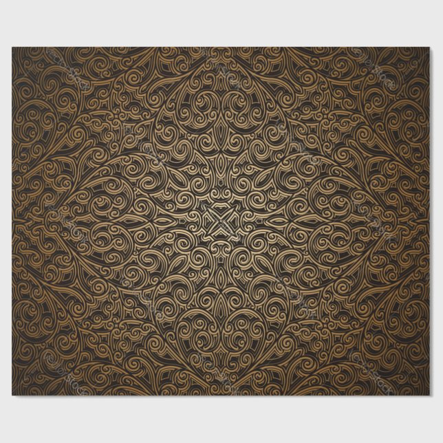 Brocade pattern geschenkpapier (Flach)