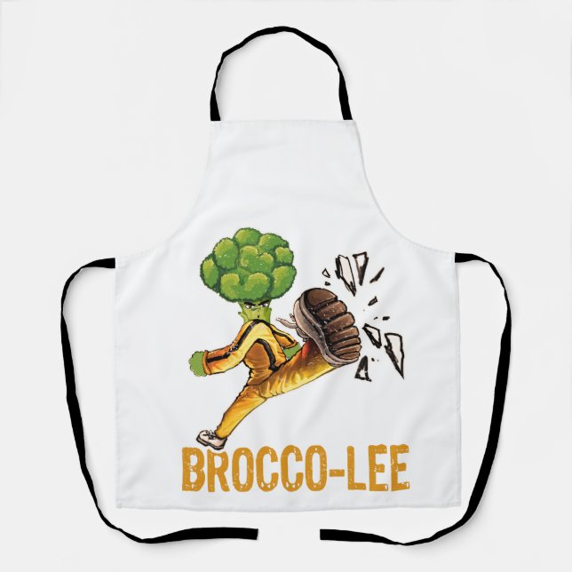 Brocco Lee kungfu Broccoli All-over Print Schürze (Vorderseite)