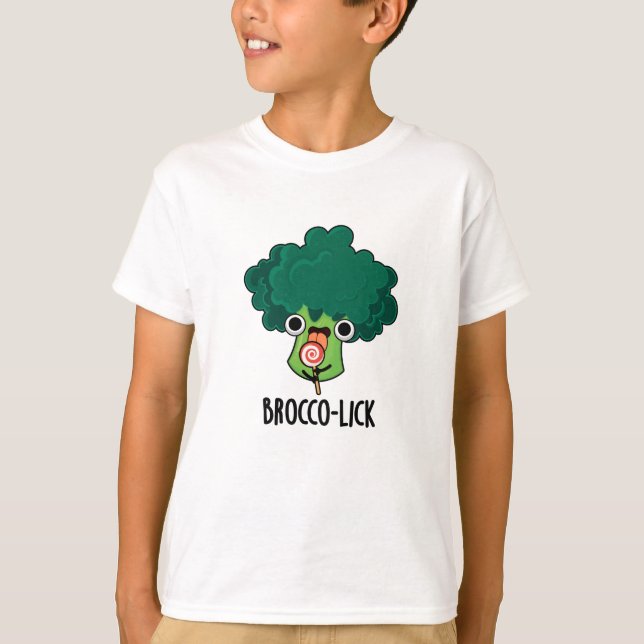 Brocco lick Funny Veggie Broccoli Pun T-Shirt (Vorderseite)